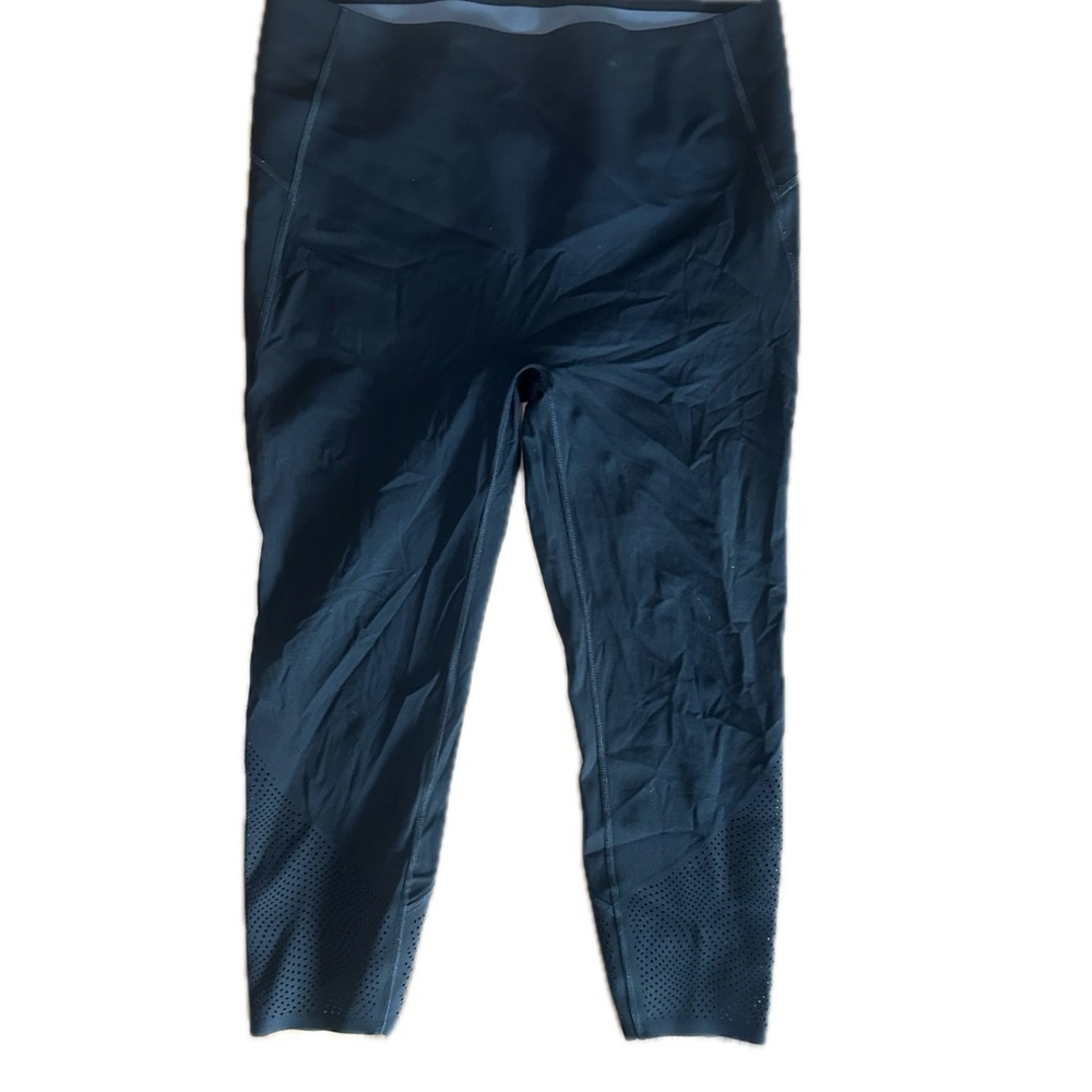 SPANX- Every.Wear Laser Wave 7/8 Leggings Very Black Athletic Gym Running Yoga - Picture 3 of 7